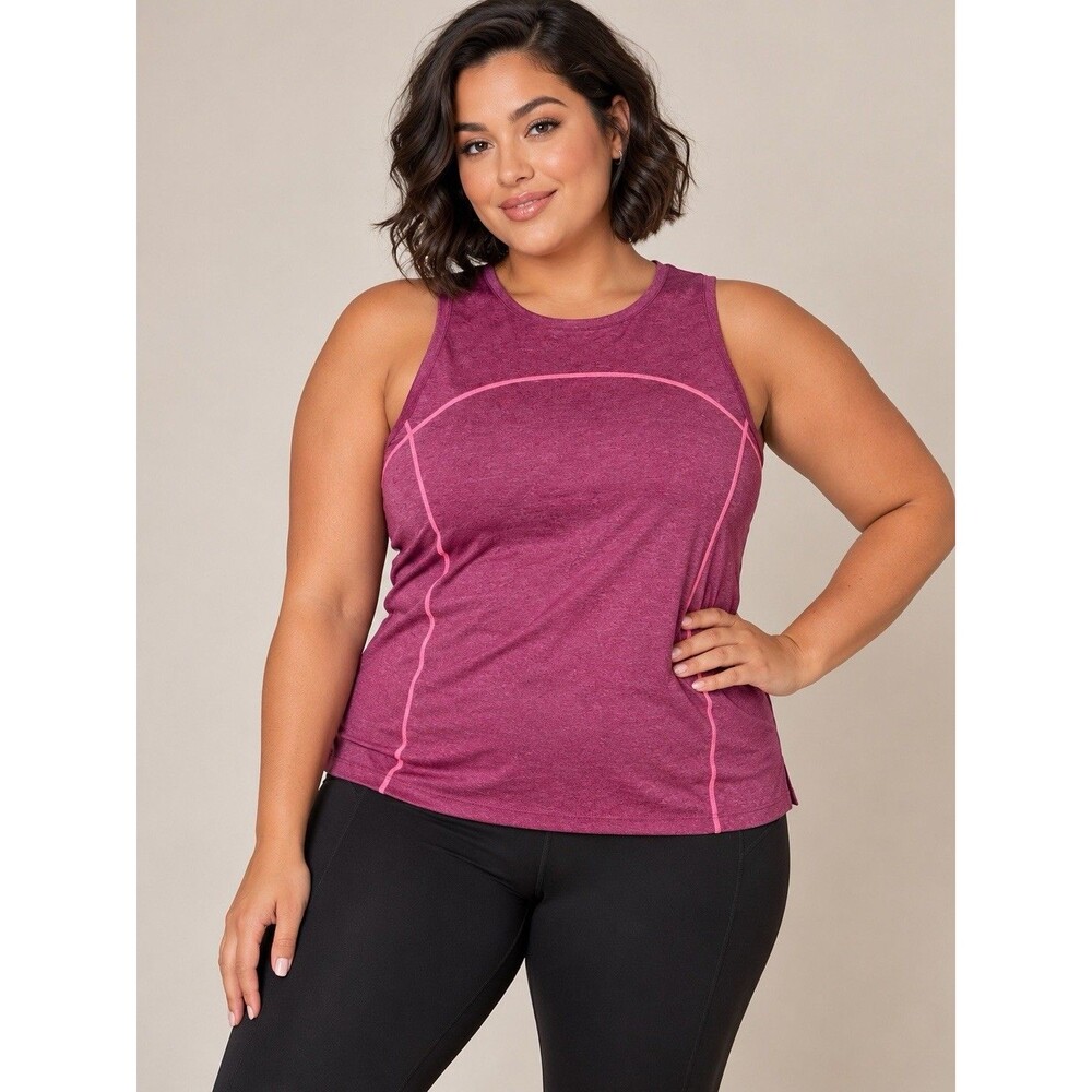 FILA Women’s XL Pink Heather Sleeveless Athletic Workout Tank Top